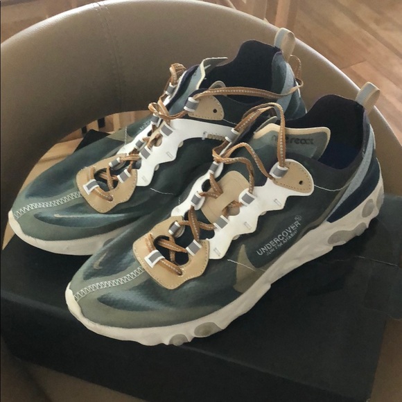 nike react element undercover green mist